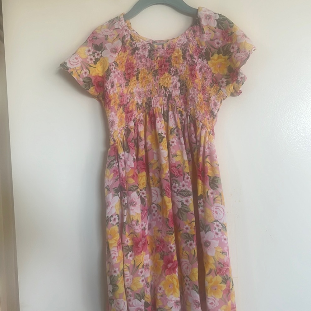 Pink and yellow floral dress!